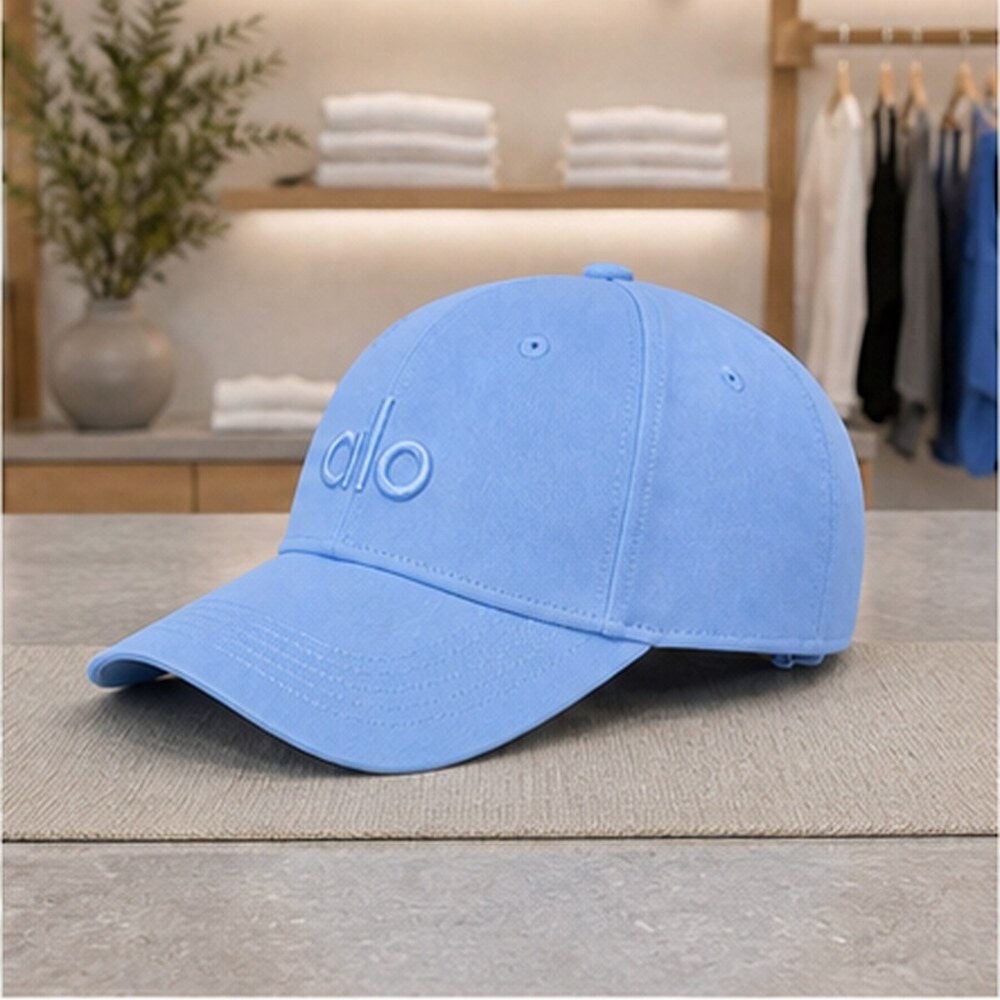 ALO Yoga Iconic Sky Blue Athletic Style Cap - Picture 3 of 8